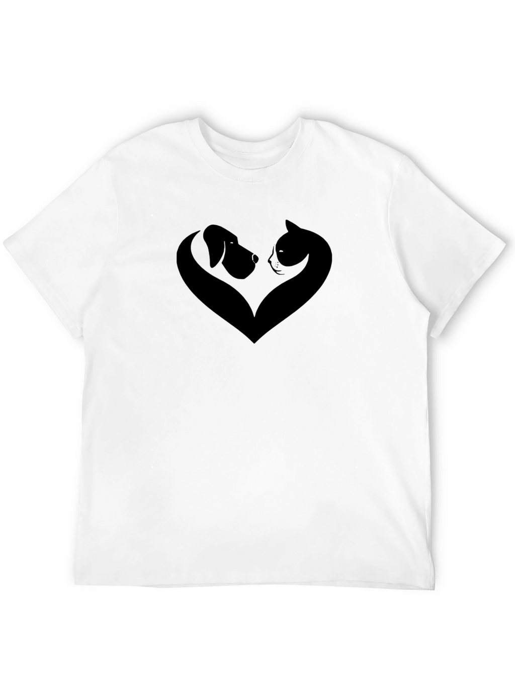 Dog & Cat Heart Graphic T-Shirt