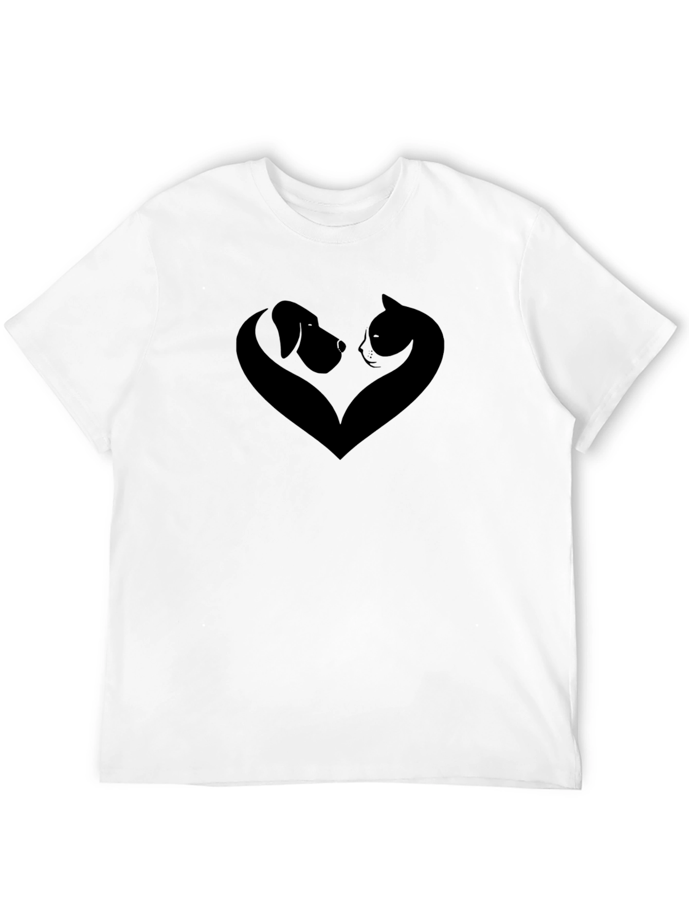 Dog & Cat Heart Graphic T-Shirt