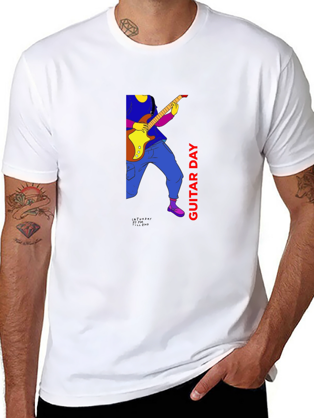Guitar Day Graphic Tee - Black Unisex T-Shirt