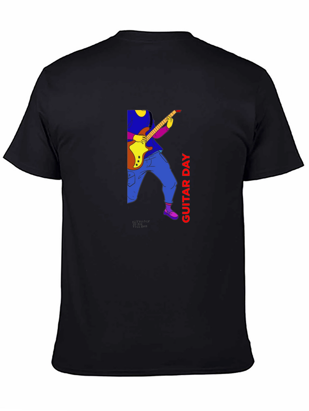 Guitar Day Graphic Tee - Black Unisex T-Shirt