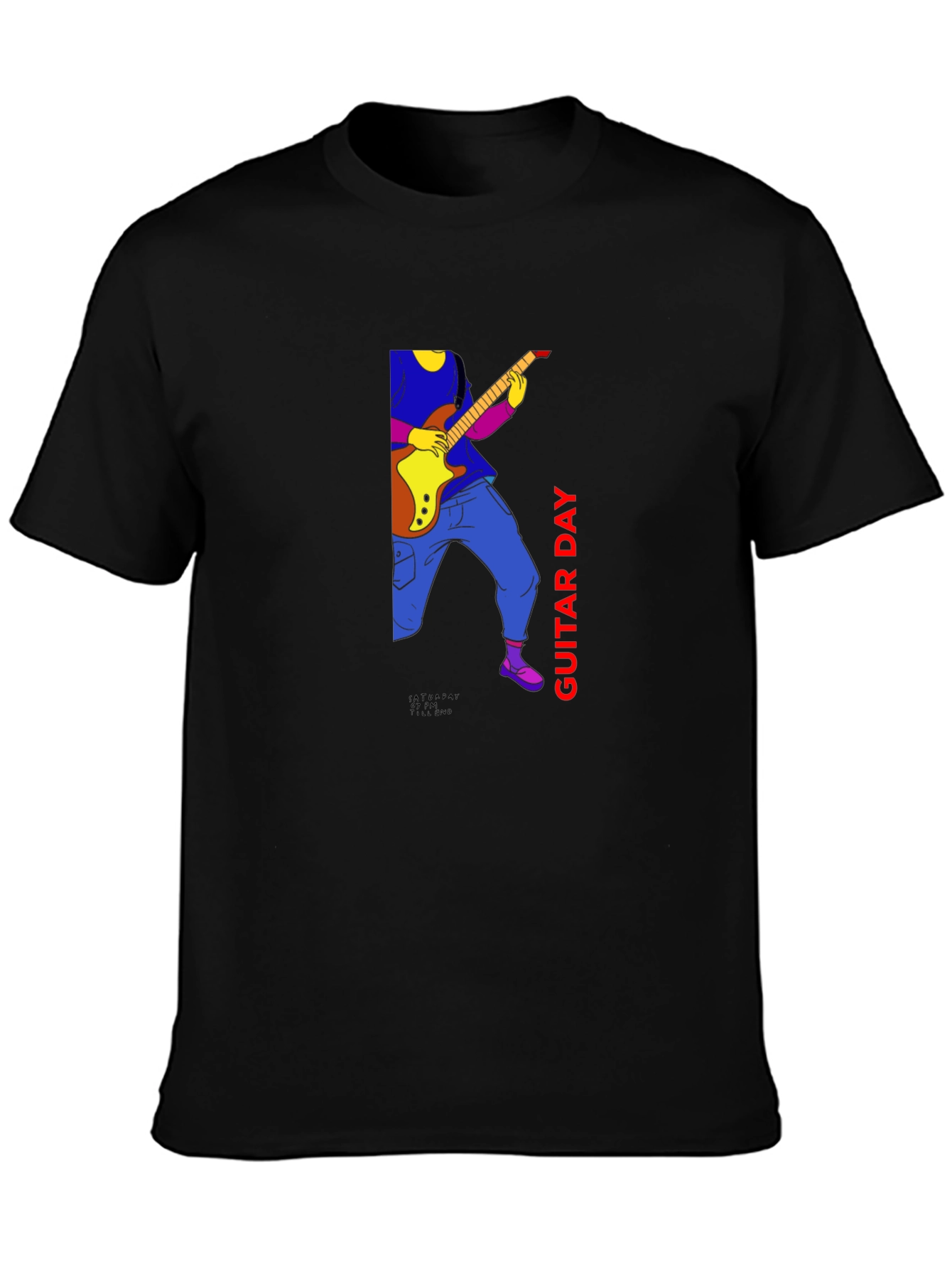 Guitar Day Graphic Tee - Black Unisex T-Shirt