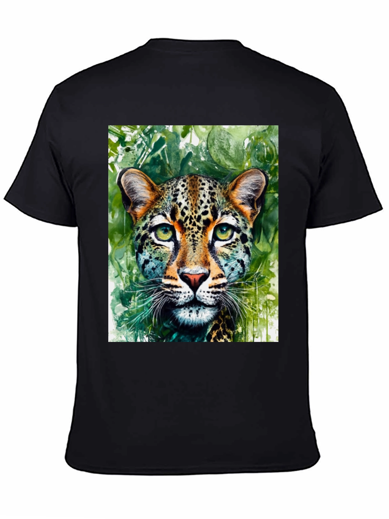 Leopard Watercolor Graphic T-Shirt