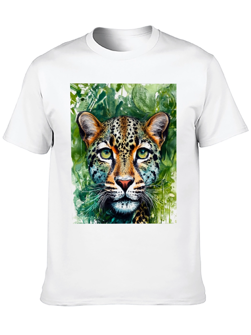 Leopard Watercolor Graphic T-Shirt