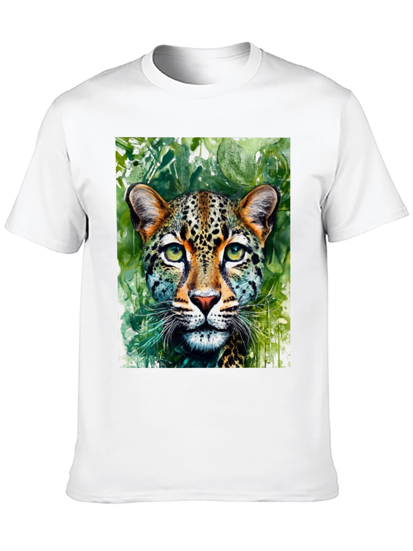 Leopard Watercolor Graphic T-Shirt