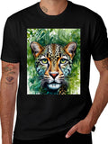 Leopard Watercolor Graphic T-Shirt