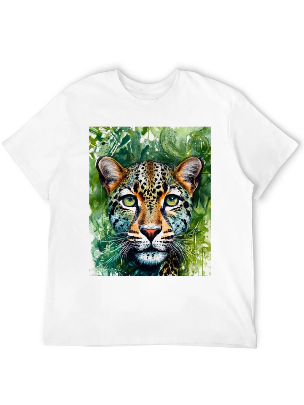 Leopard Watercolor Graphic T-Shirt