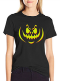Halloween Pumpkin Face Graphic Tee