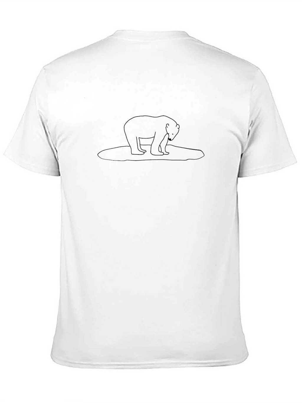 Minimalist Black Bear Outline T-Shirt