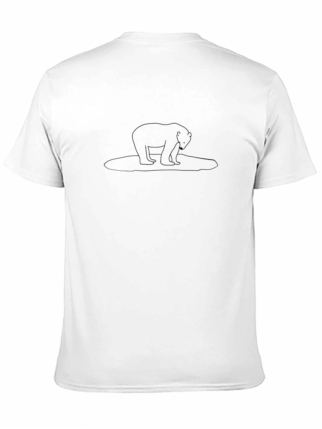 Minimalist Black Bear Outline T-Shirt