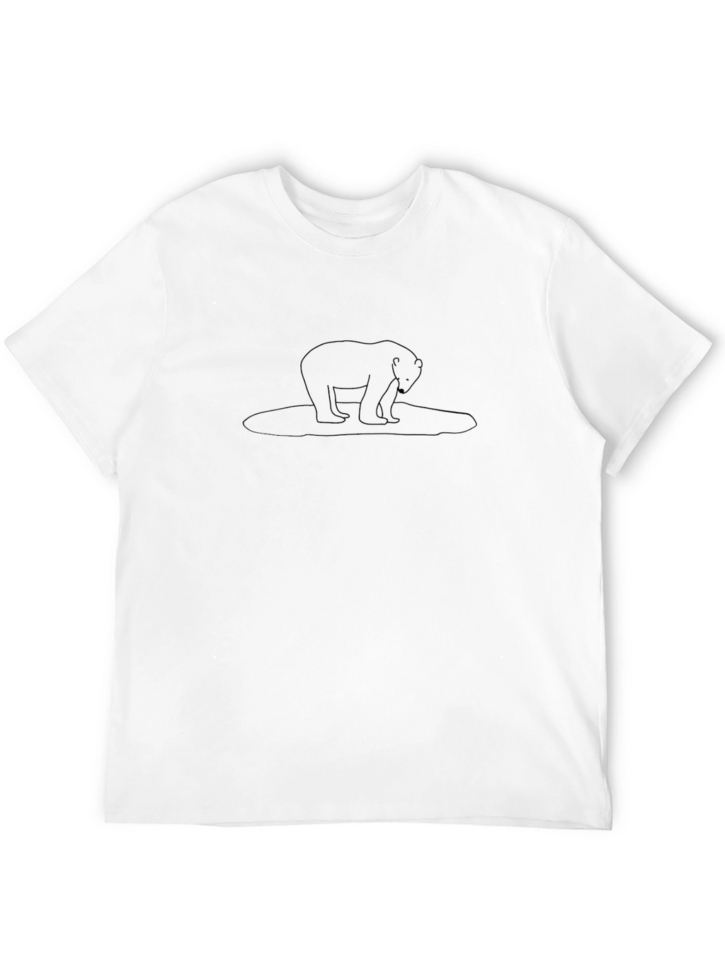 Minimalist Black Bear Outline T-Shirt