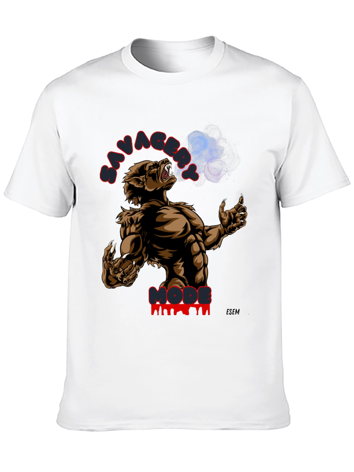 Savage Mode Graphic Print T-Shirt - Black