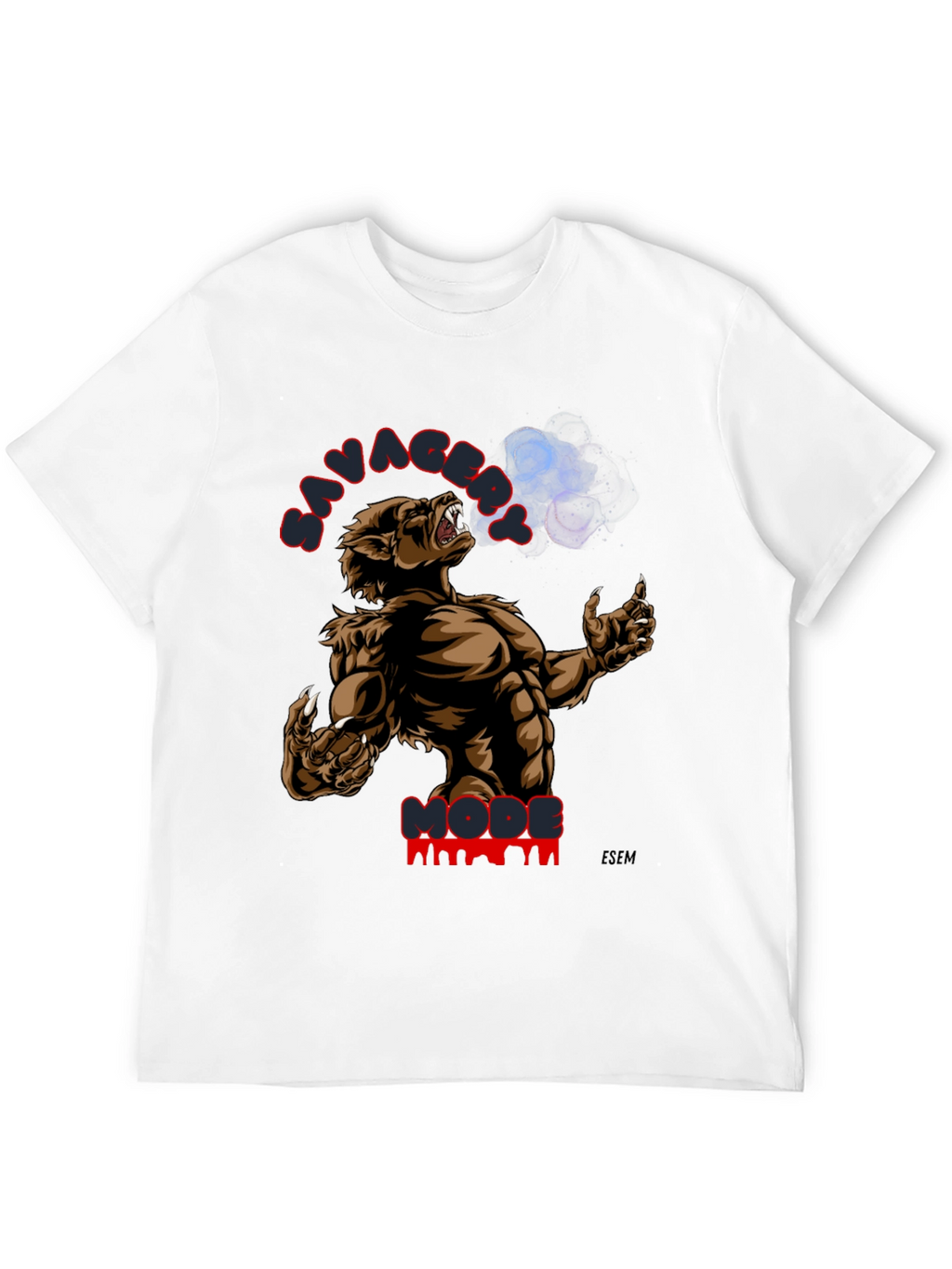 Savage Mode Graphic Print T-Shirt - Black