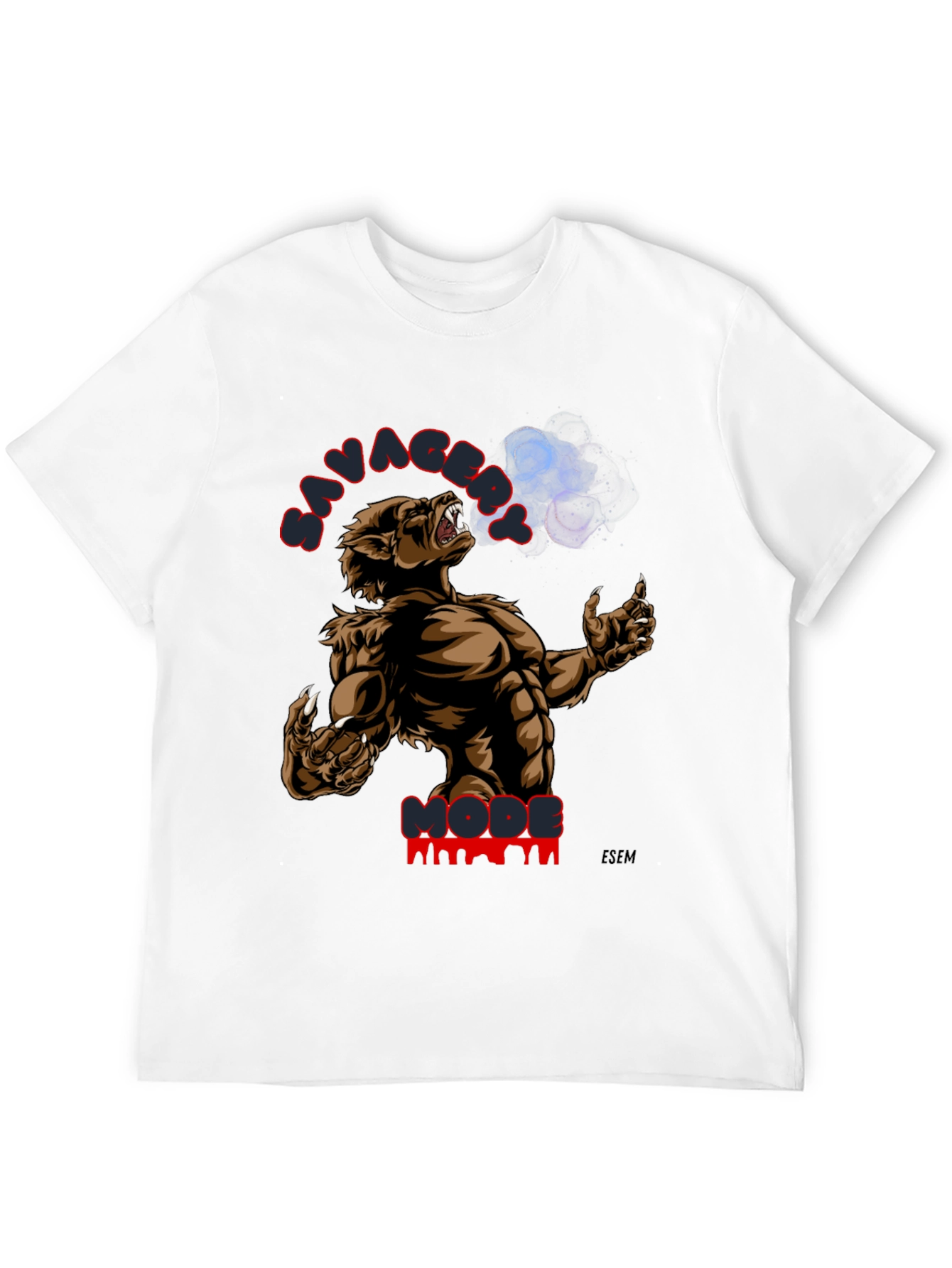 Savage Mode Graphic Print T-Shirt - Black