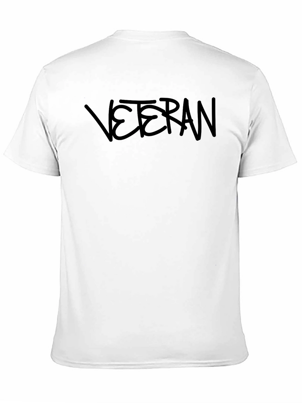 Veteran Graphic Print Crew Neck T-Shirt - Black