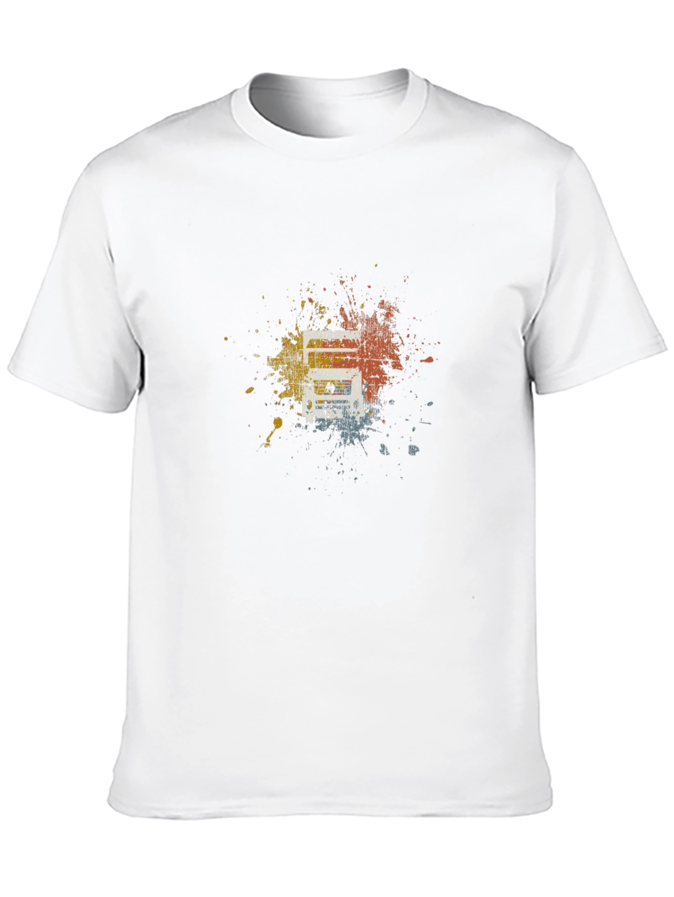 Abstract Splatter Graphic Black Tee