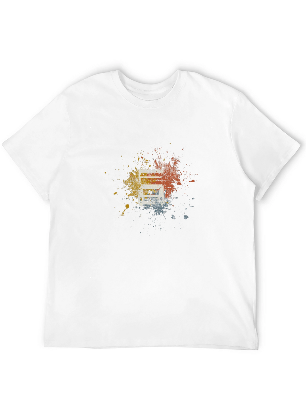 Abstract Splatter Graphic Black Tee