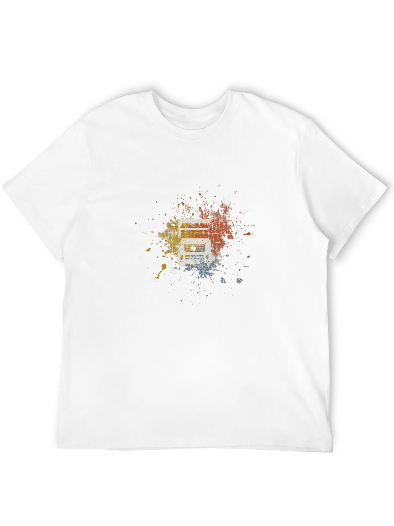 Abstract Splatter Graphic Black Tee