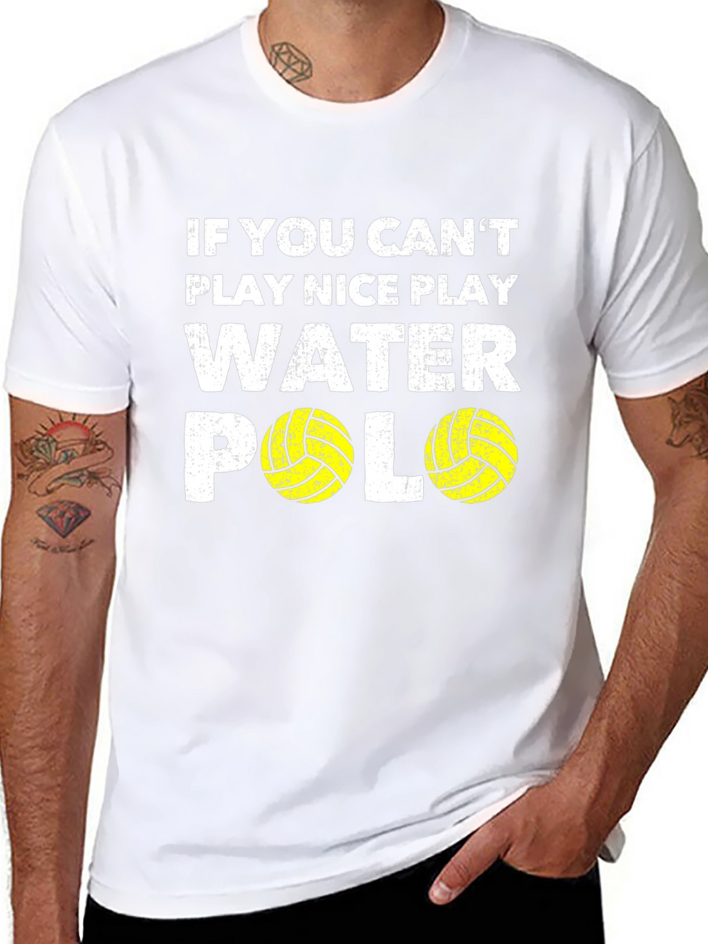 Funny Water Polo Player T-Shirt - Play Nice Tee