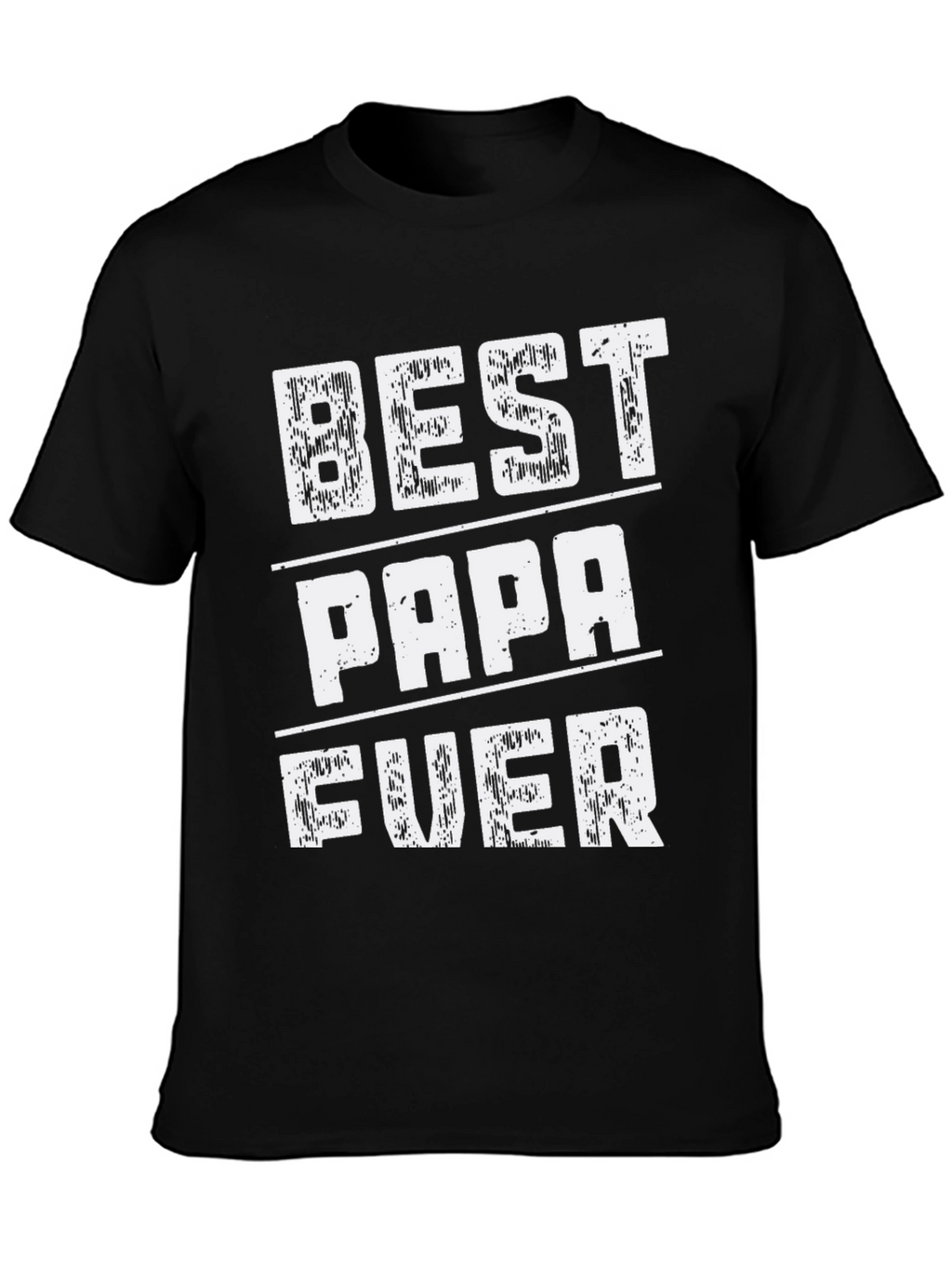 Best Papa Ever Black Graphic T-Shirt