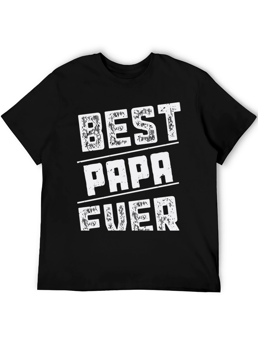 Best Papa Ever Black Graphic T-Shirt