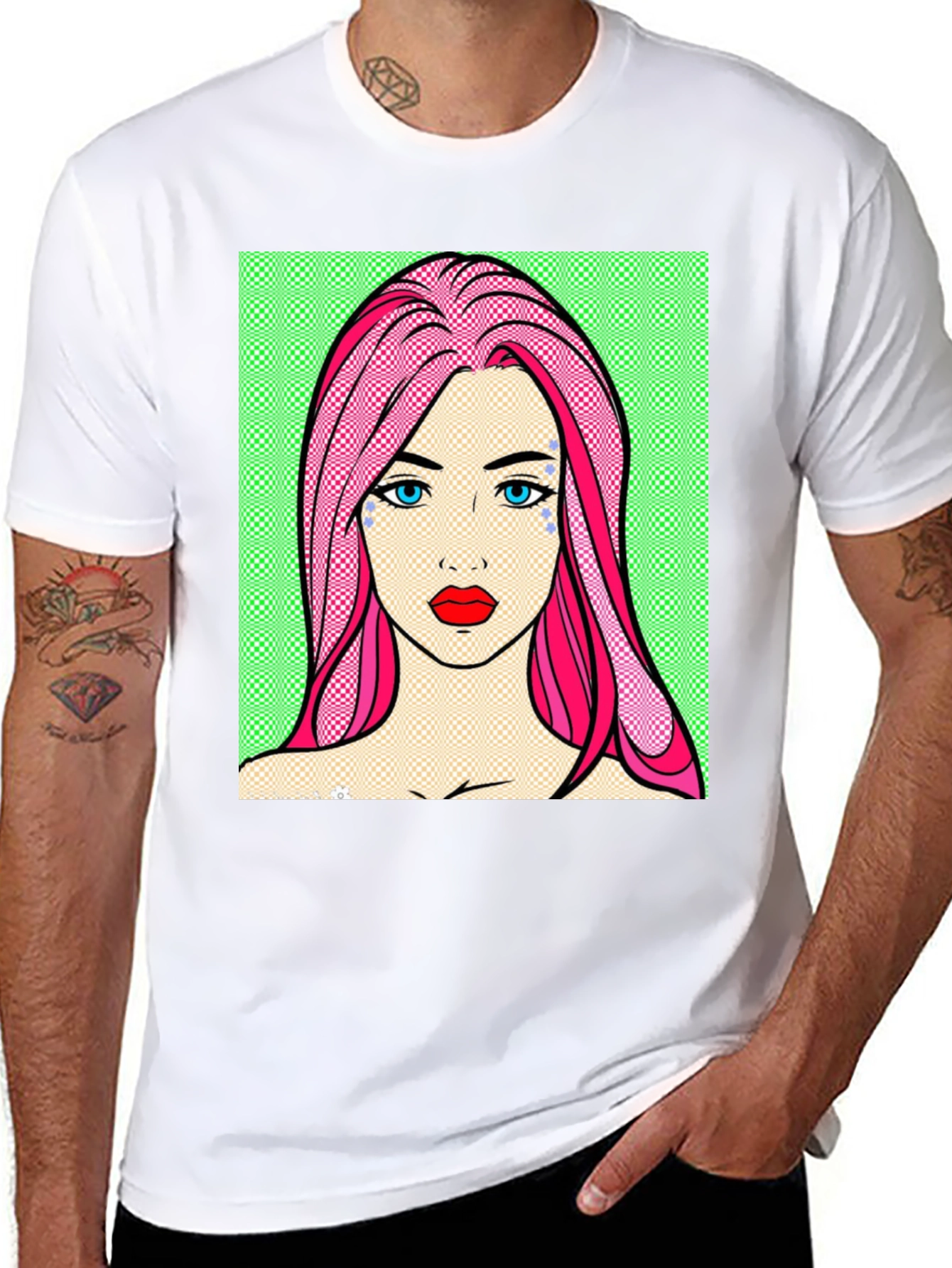 Pop Art Girl Graphic Tee - Unique Design