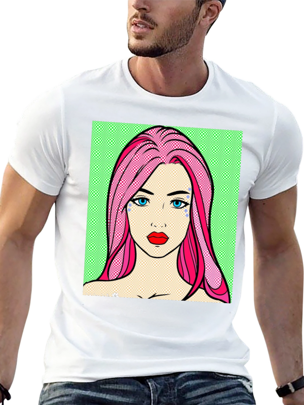 Pop Art Girl Graphic Tee - Unique Design