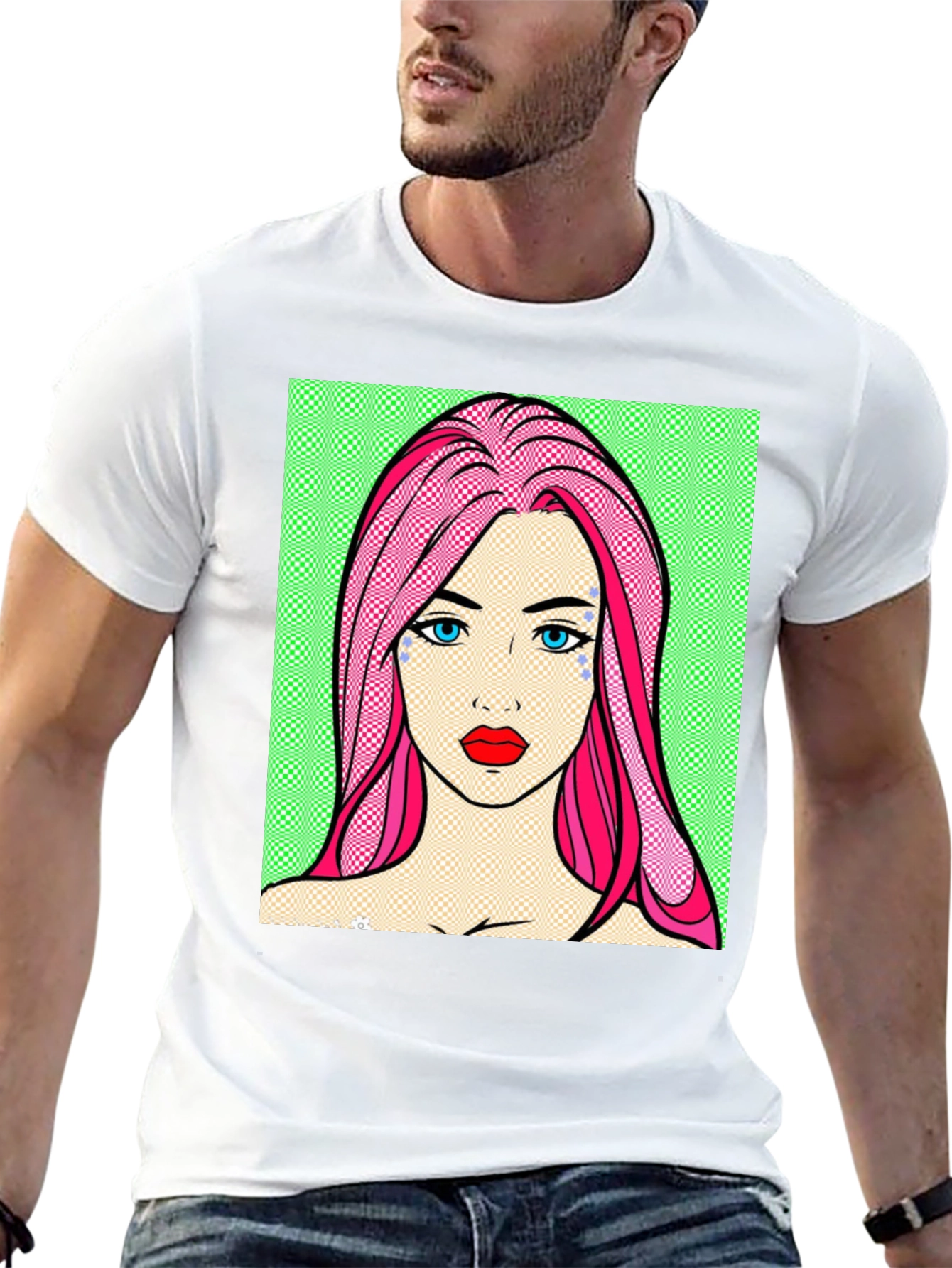 Pop Art Girl Graphic Tee - Unique Design