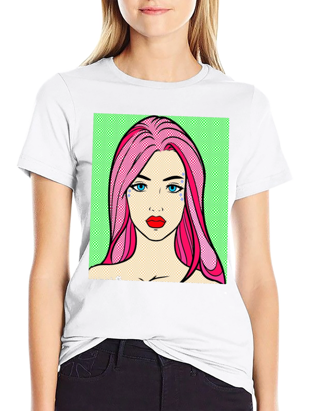 Pop Art Girl Graphic Tee - Unique Design