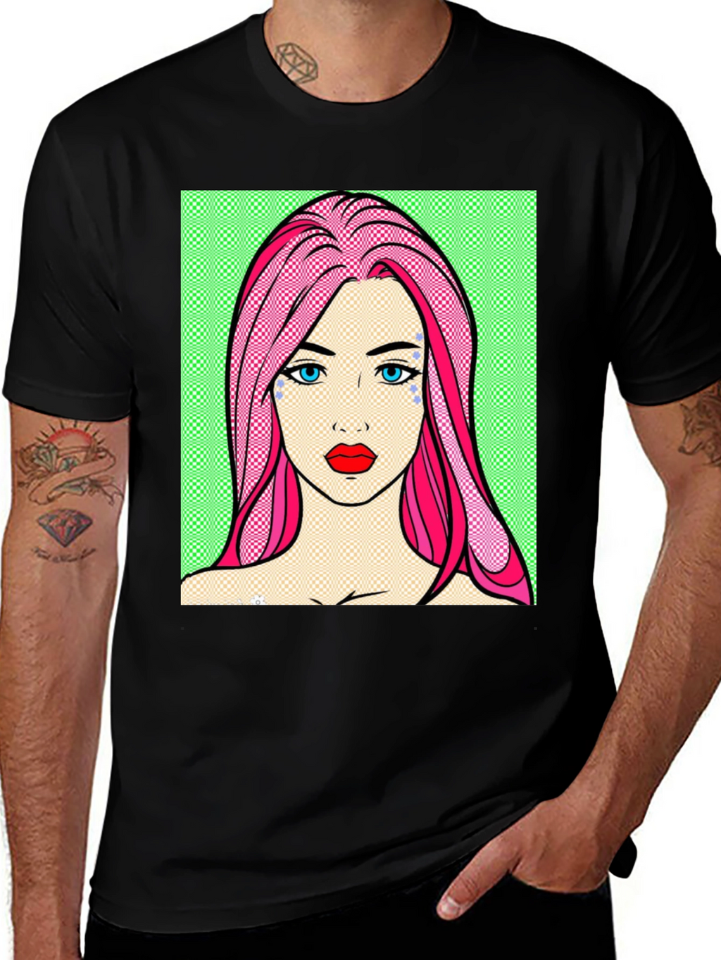 Pop Art Girl Graphic Tee - Unique Design