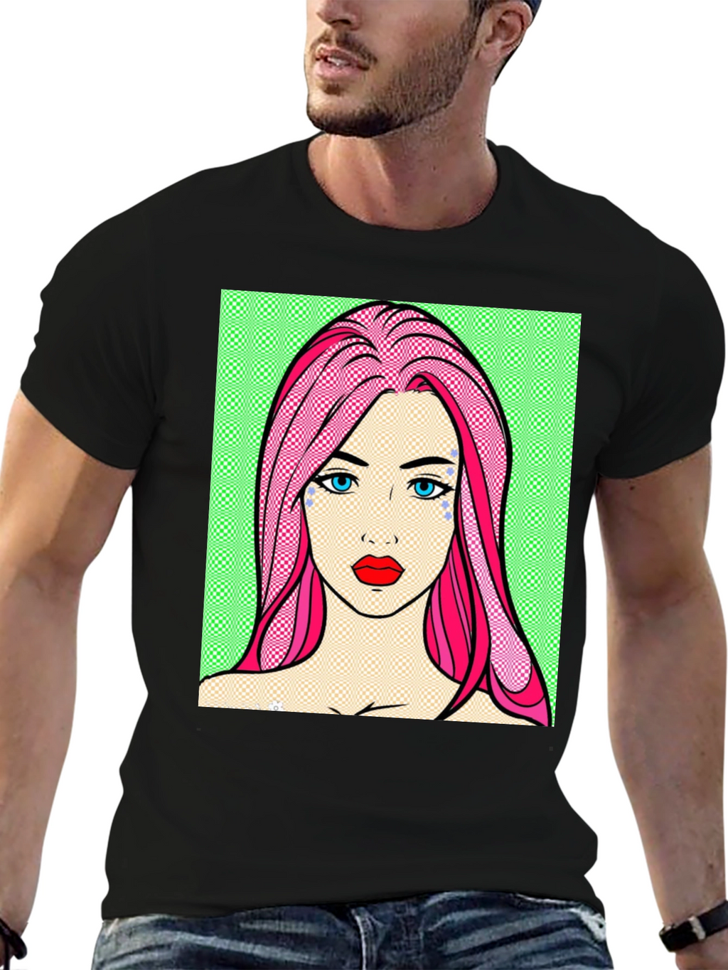 Pop Art Girl Graphic Tee - Unique Design