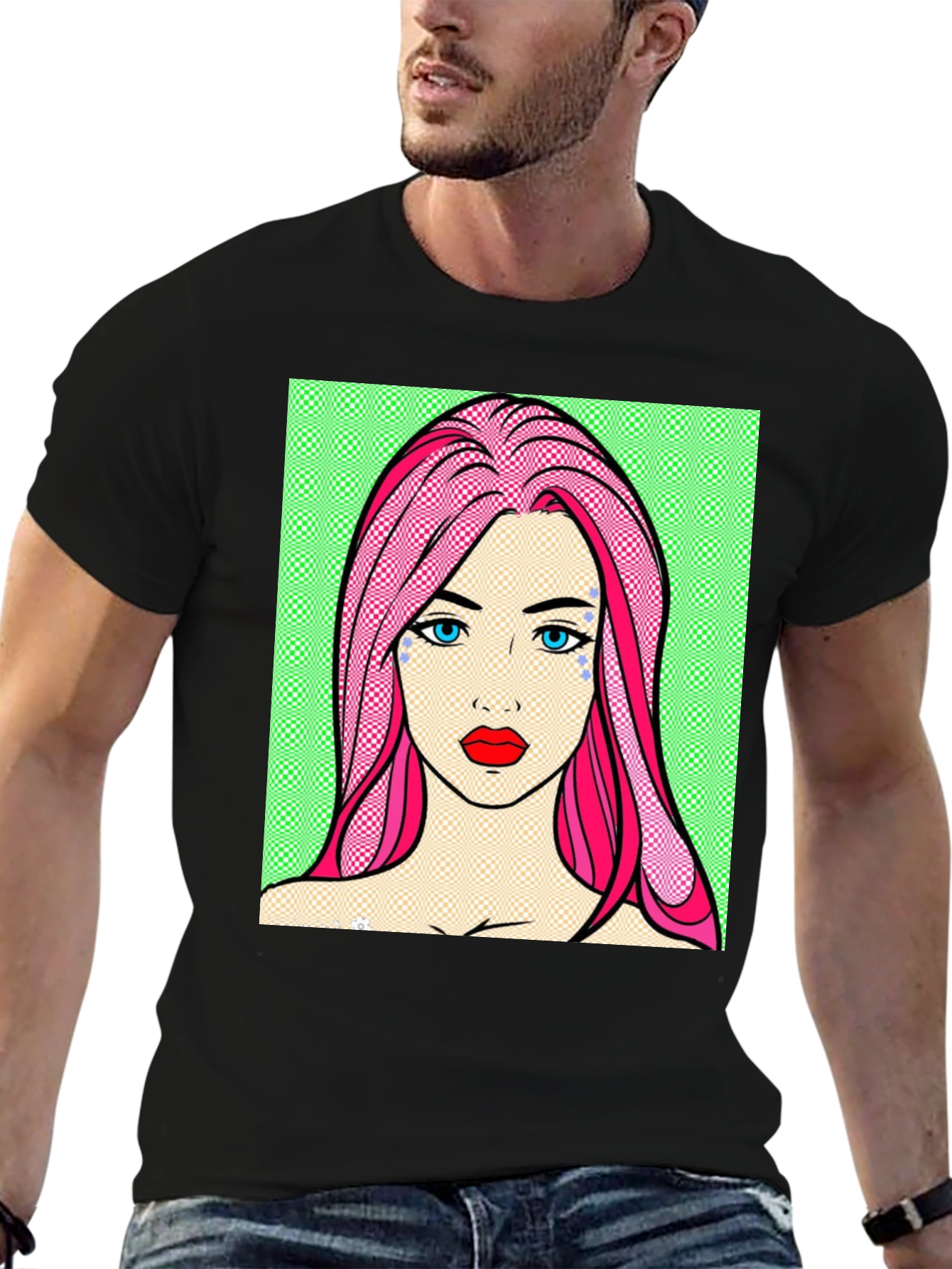 Pop Art Girl Graphic Tee - Unique Design
