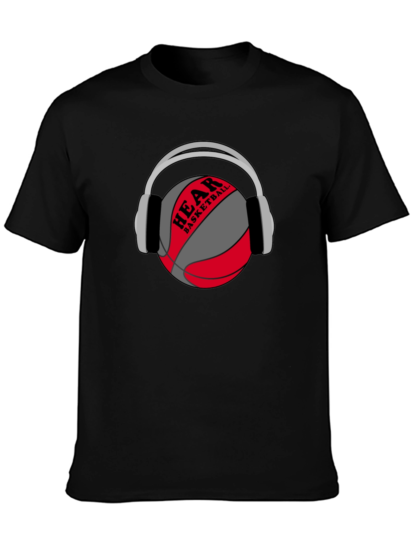 Hear Basketball Graphic Tee - Black