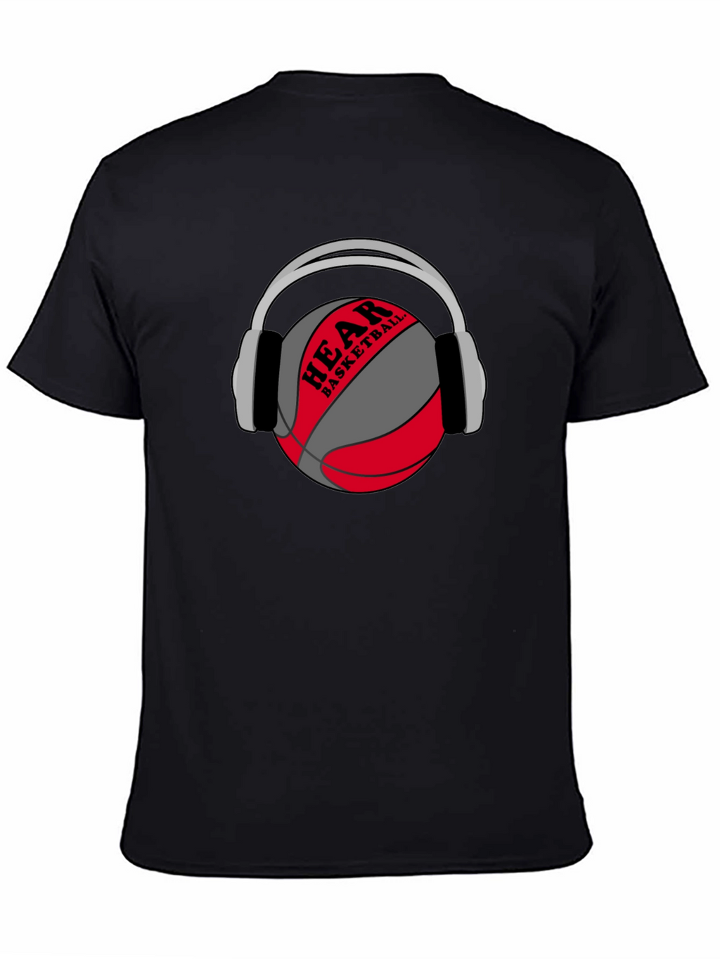 Hear Basketball Graphic Tee - Black