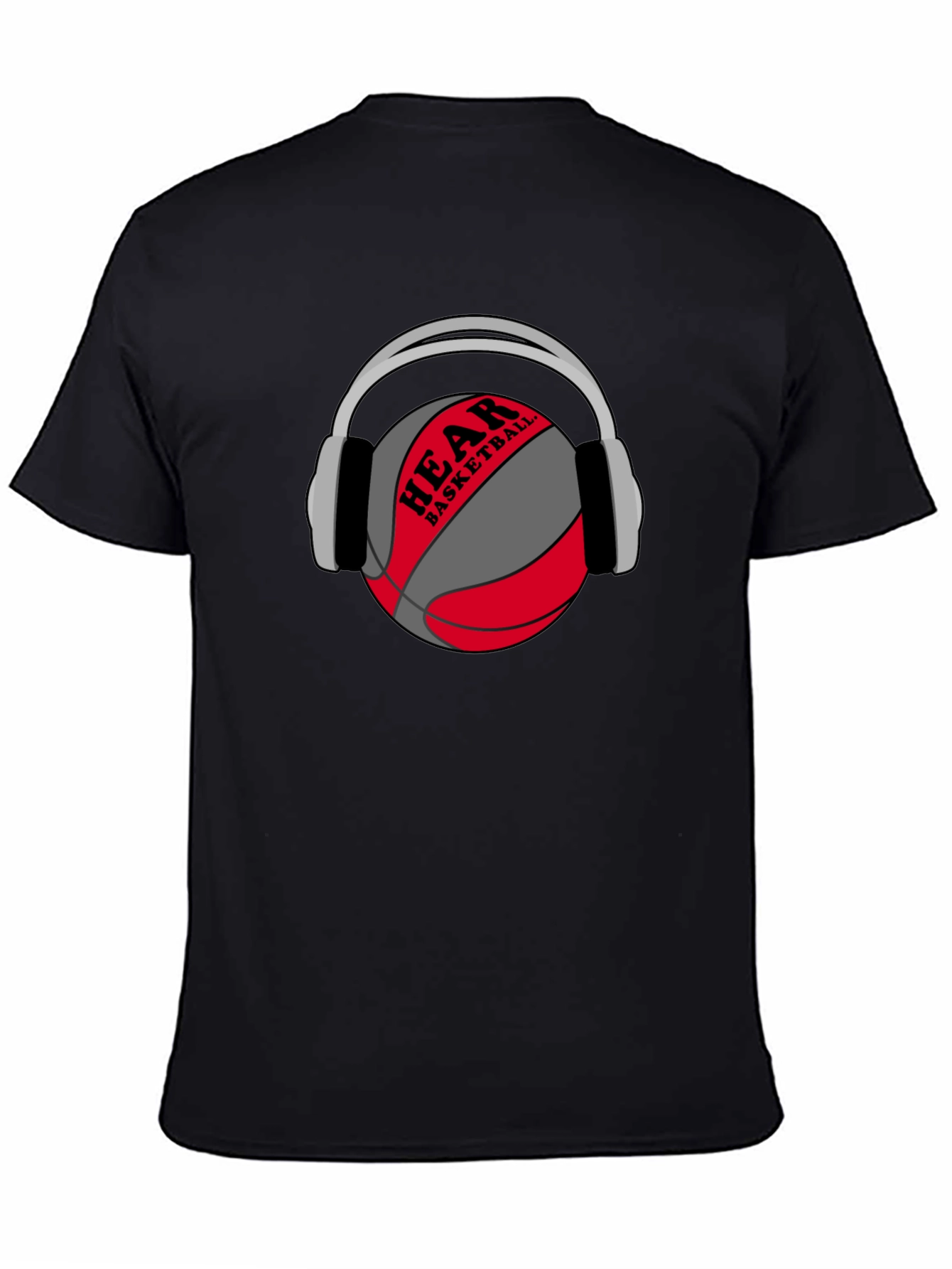 Hear Basketball Graphic Tee - Black
