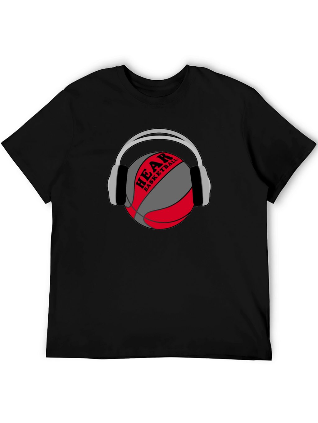Hear Basketball Graphic Tee - Black