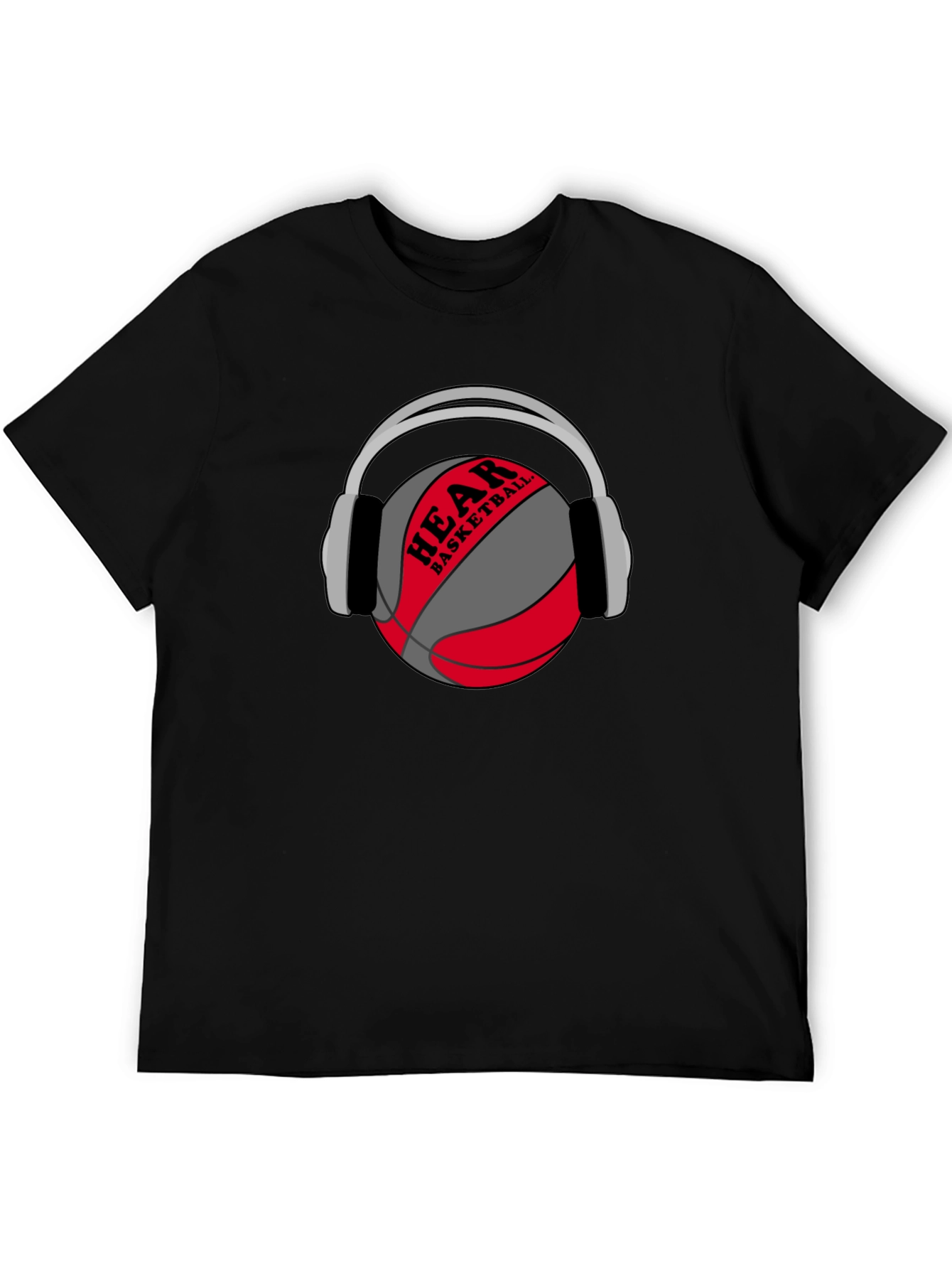 Hear Basketball Graphic Tee - Black