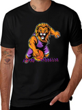 Lion Basketball Graphic Tee - Cool Sportswear
