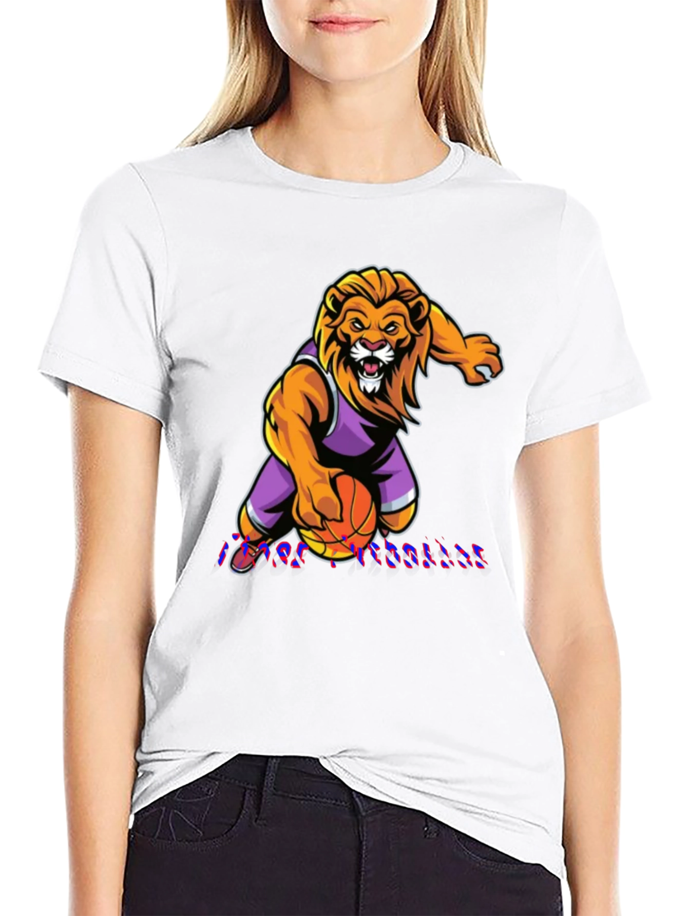 Lion Basketball Graphic Tee - Cool Sportswear