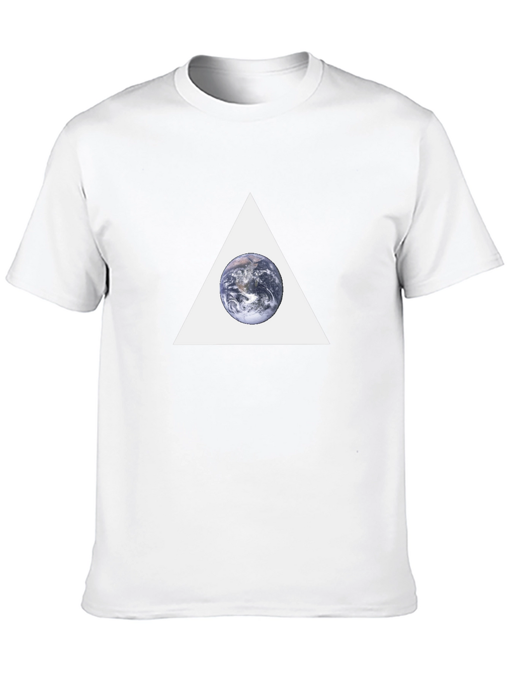 Earth in Triangle Graphic T-Shirt - Black