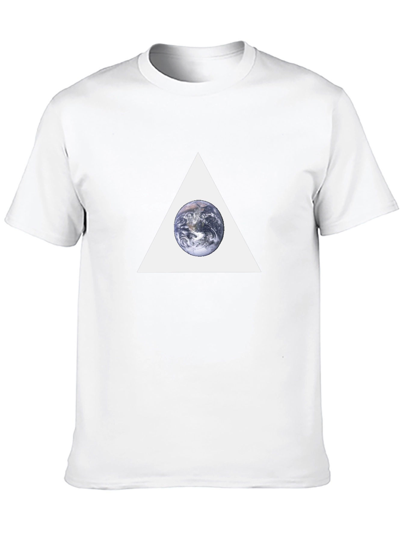 Earth in Triangle Graphic T-Shirt - Black