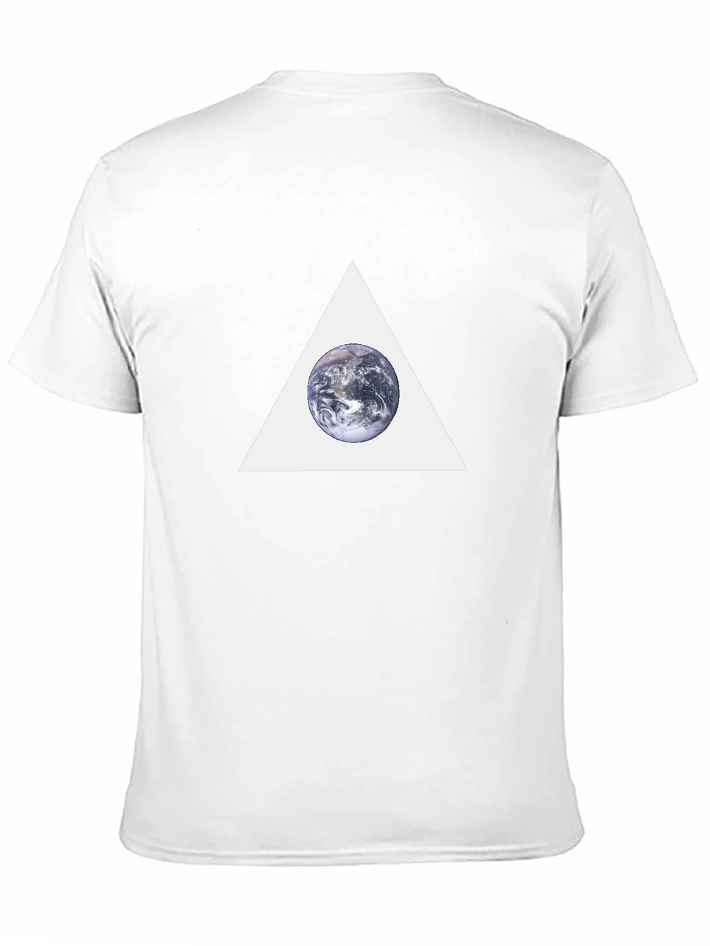 Earth in Triangle Graphic T-Shirt - Black