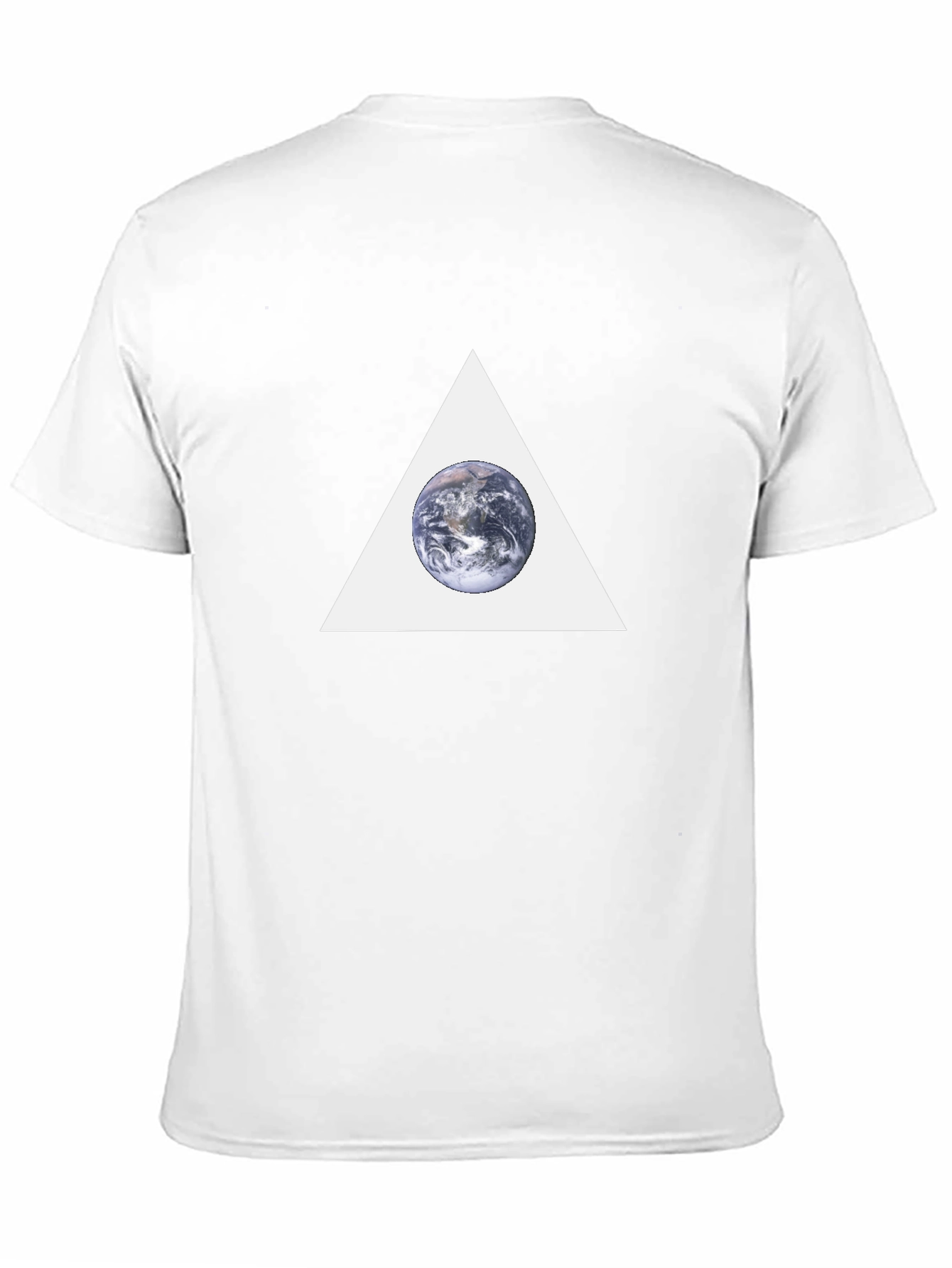 Earth in Triangle Graphic T-Shirt - Black