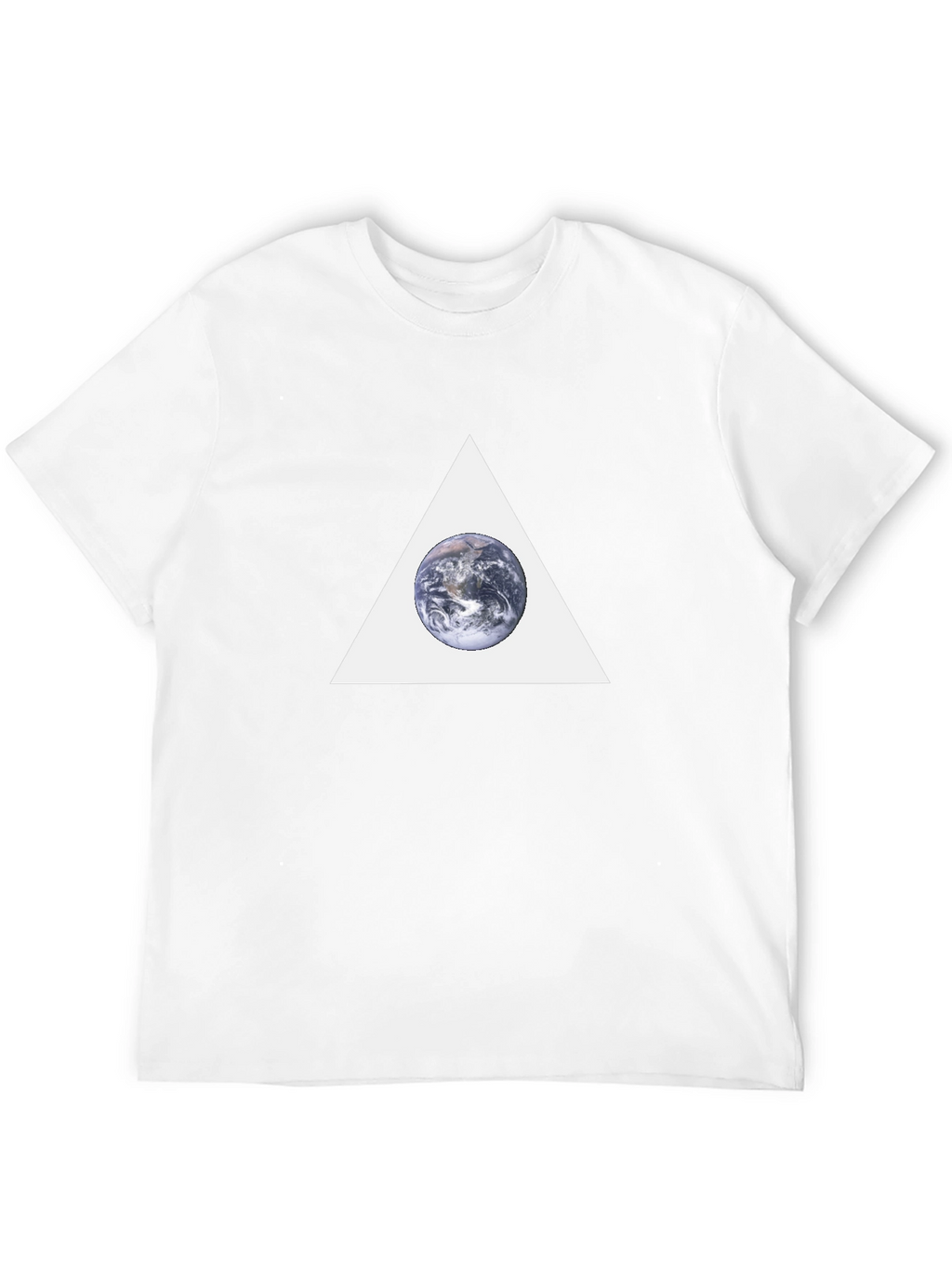 Earth in Triangle Graphic T-Shirt - Black