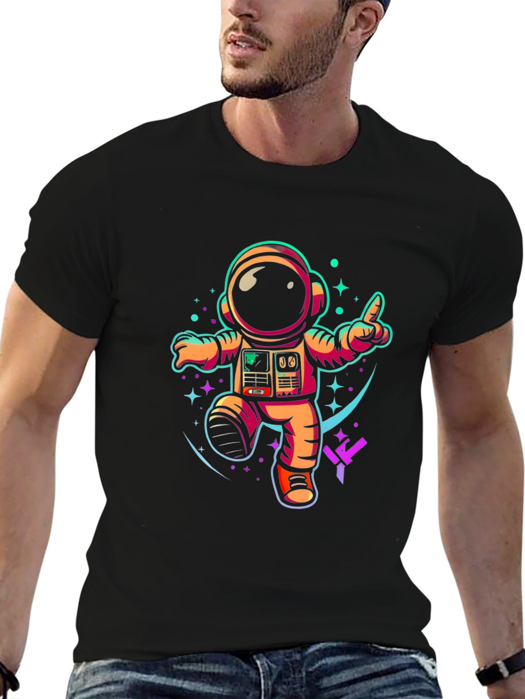 Astronaut Graphic T-Shirt - Cool Space Design
