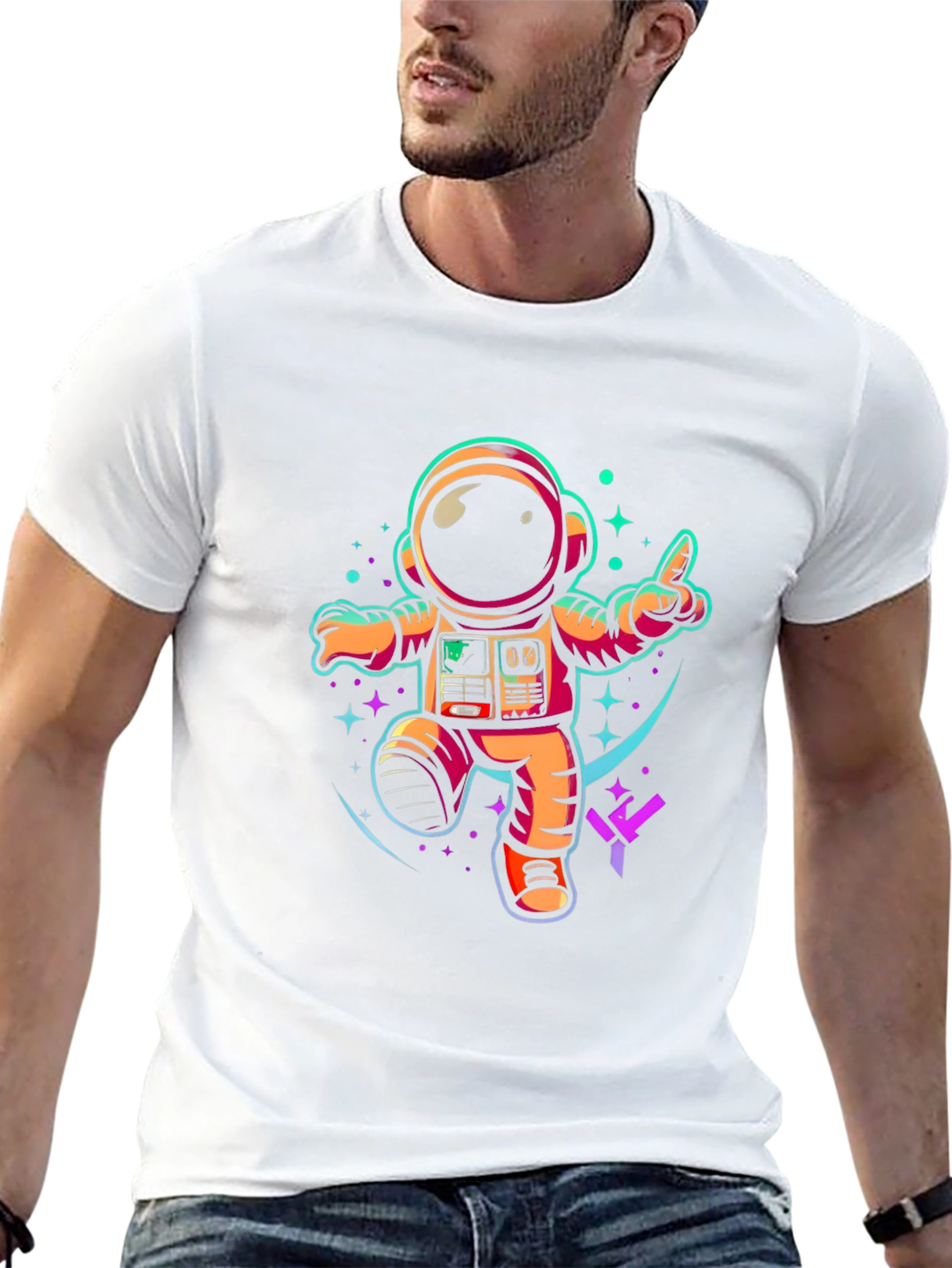 Astronaut Graphic T-Shirt - Cool Space Design