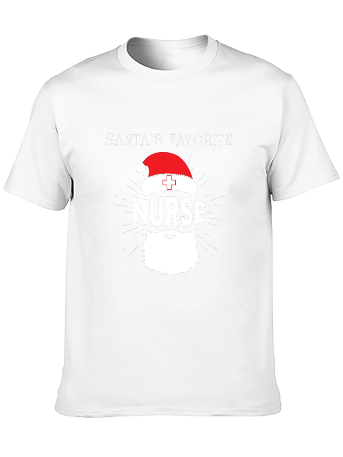 Santas Favorite Nurse T-Shirt - Christmas Holiday Tee