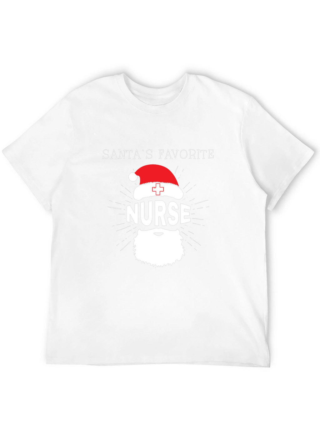 Santas Favorite Nurse T-Shirt - Christmas Holiday Tee