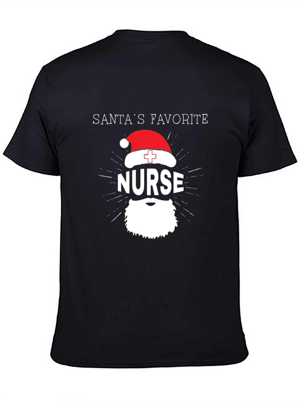 Santas Favorite Nurse T-Shirt - Christmas Holiday Tee