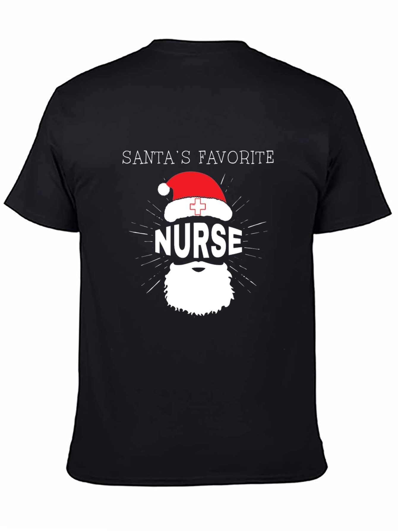 Santas Favorite Nurse T-Shirt - Christmas Holiday Tee