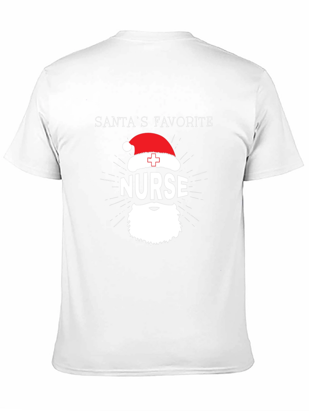 Santas Favorite Nurse T-Shirt - Christmas Holiday Tee
